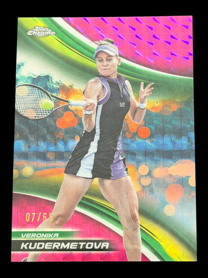 2024 Topps Chrome Veronika Kudermetova — Pink Geometric Refractor /65
