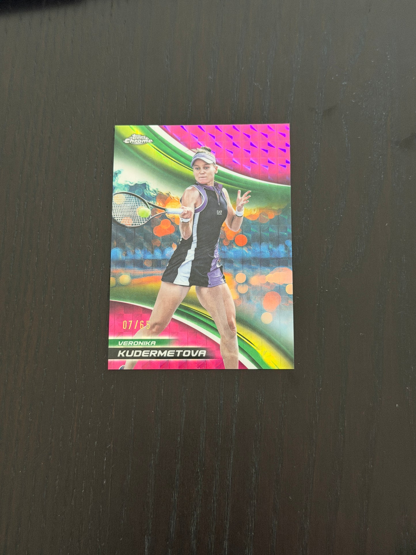 2024 Topps Chrome Veronika Kudermetova — Pink Geometric Refractor /65