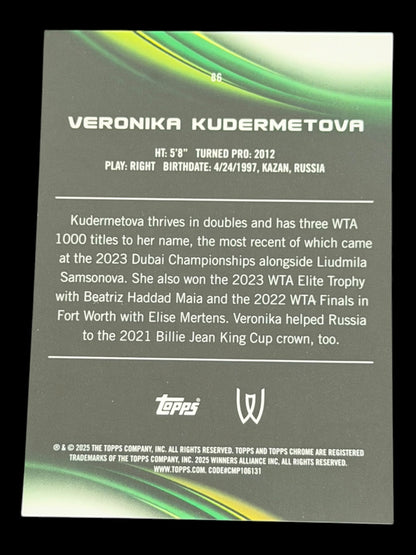 2024 Topps Chrome Veronika Kudermetova — Pink Geometric Refractor /65