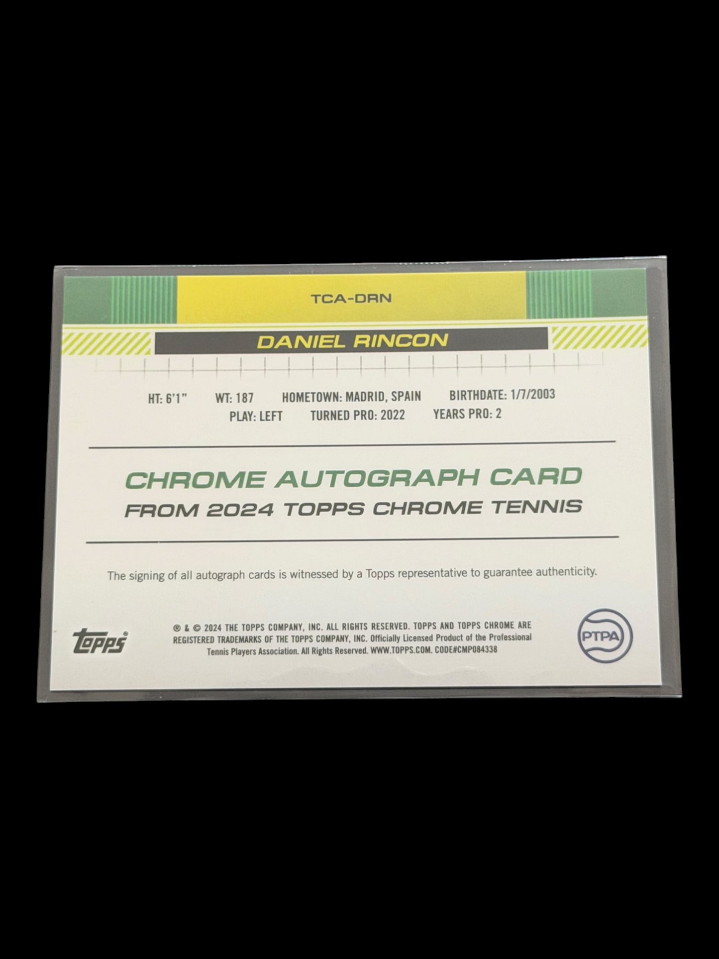 2024 Topps Chrome Daniel Rincon — Blue Auto /250