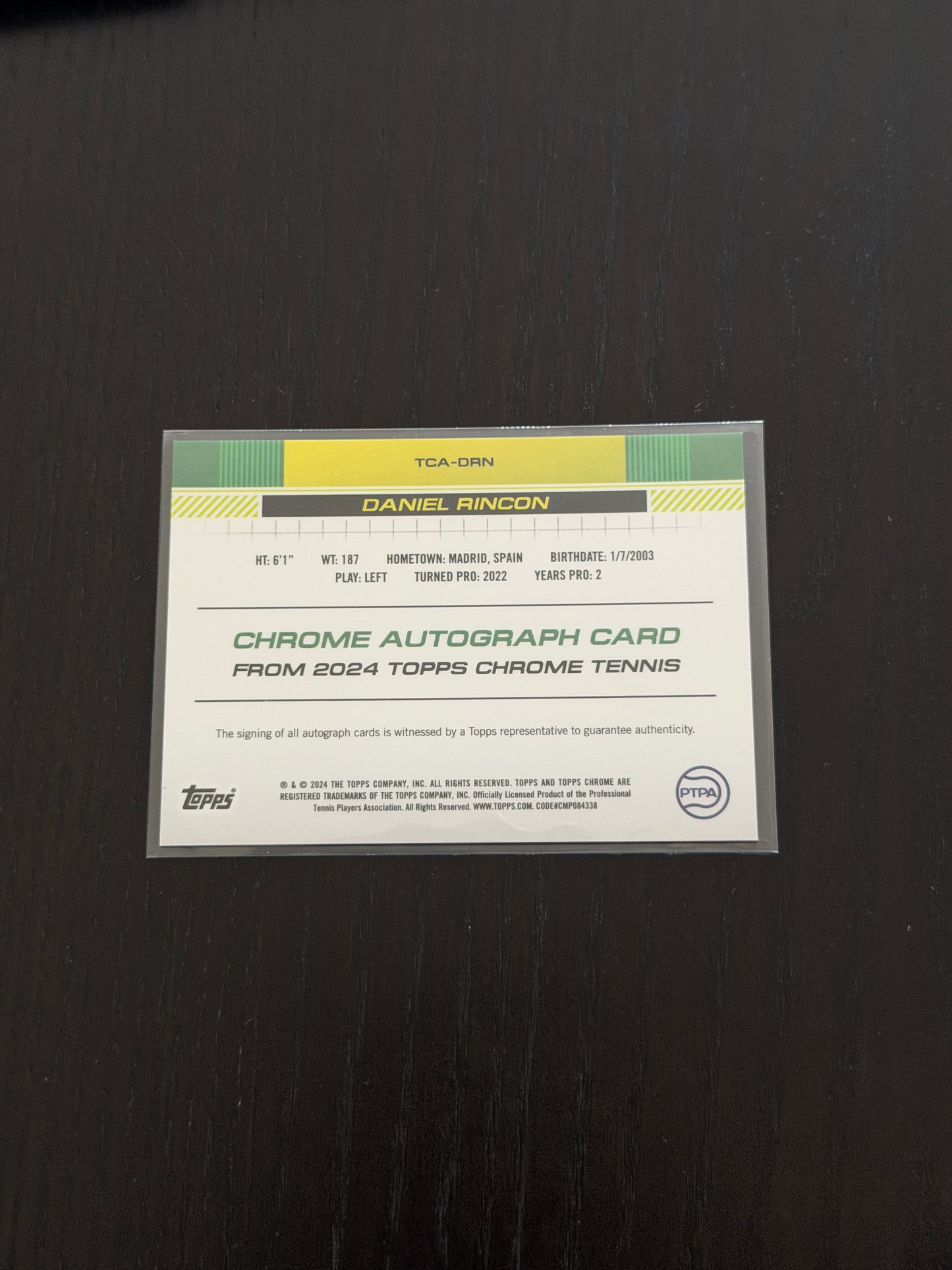 2024 Topps Chrome Daniel Rincon — Blue Auto /250