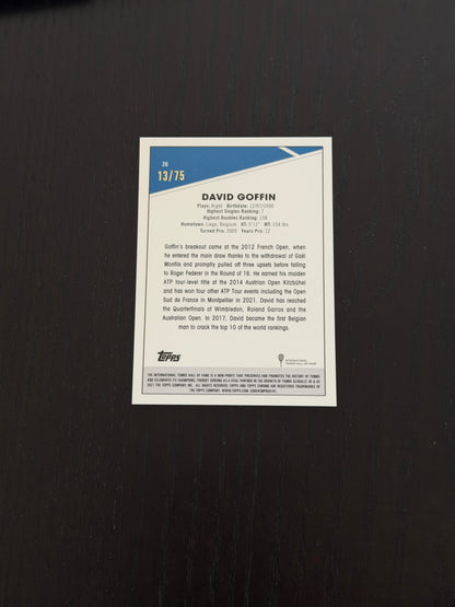 2021 Topps Chrome Sapphire David Goffin — Green /75