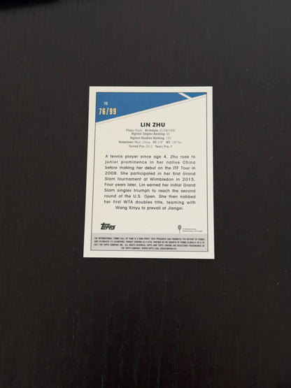 2021 Topps Chrome Sapphire Lin Zhu — White /99