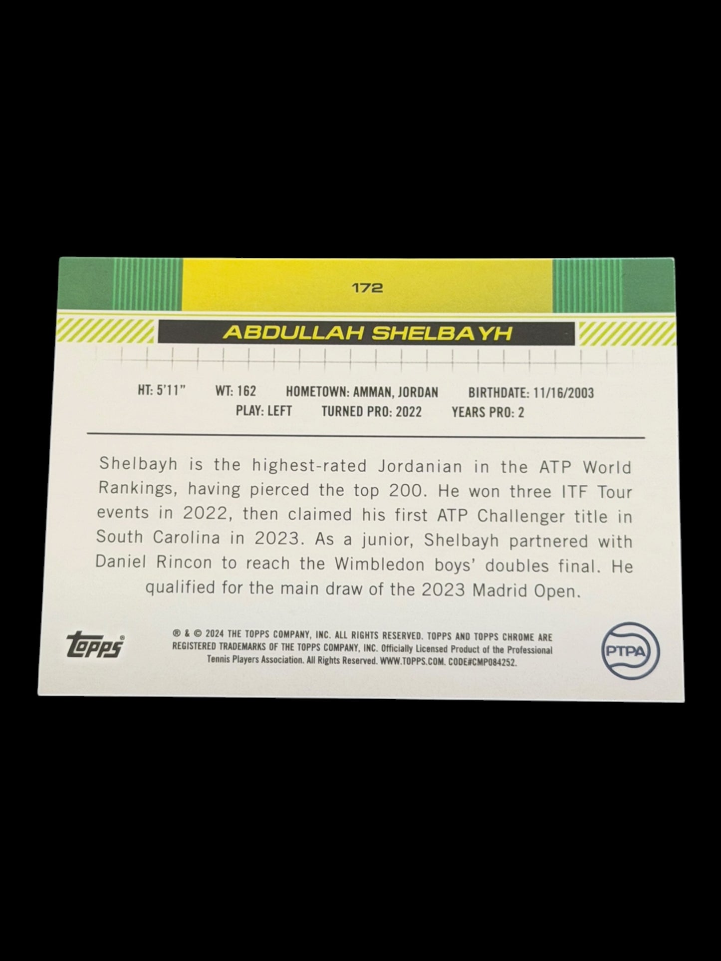 2024 Topps Chrome Abdullah Shelbayh — Green /99