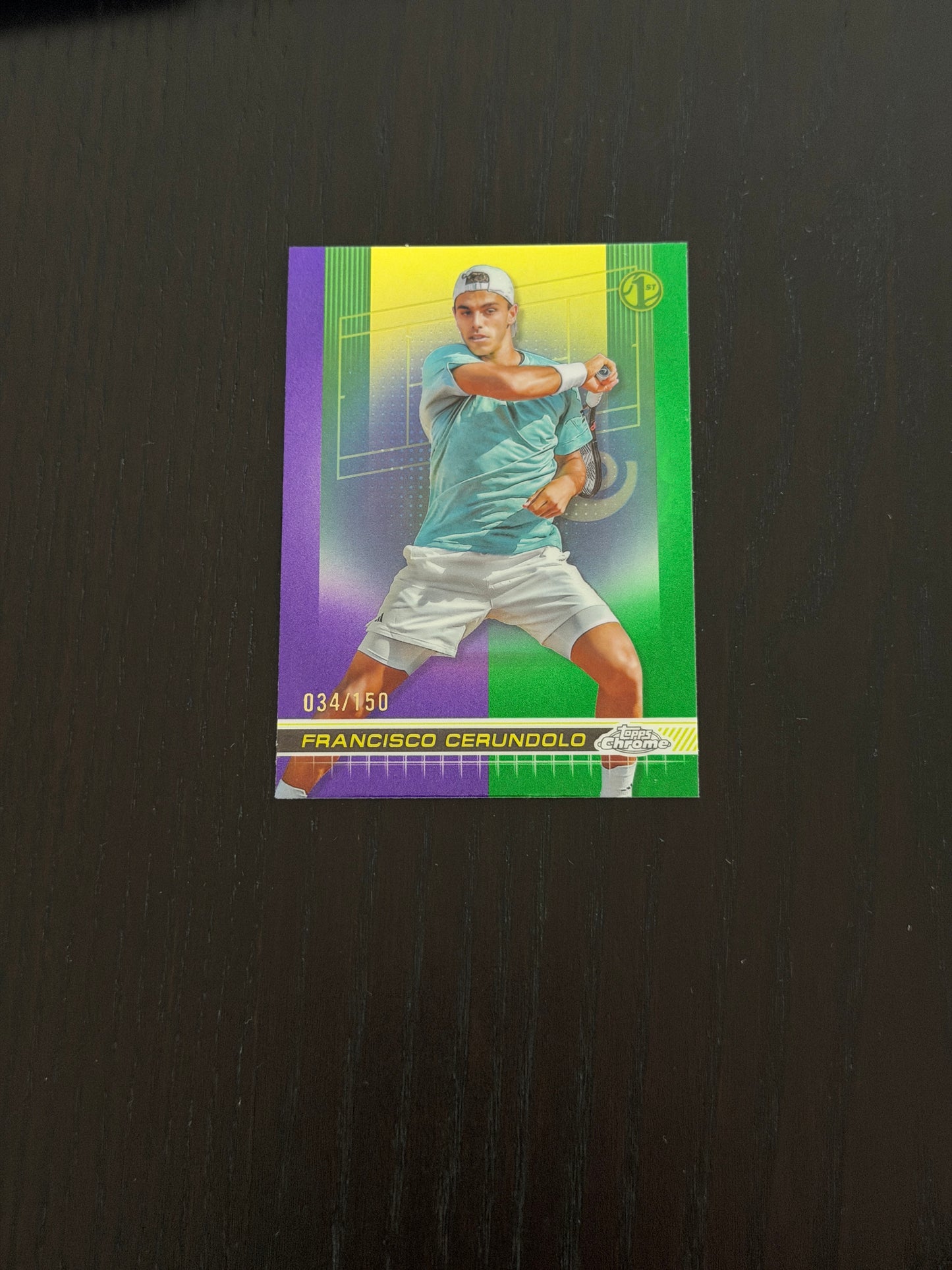 2024 Topps Chrome Francisco Cerundolo — Purple Green Refractor /150