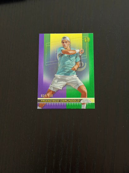 2024 Topps Chrome Francisco Cerundolo — Purple Green Refractor /150