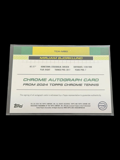 2024 Topps Chrome Mirjam Bjorklund — Auto
