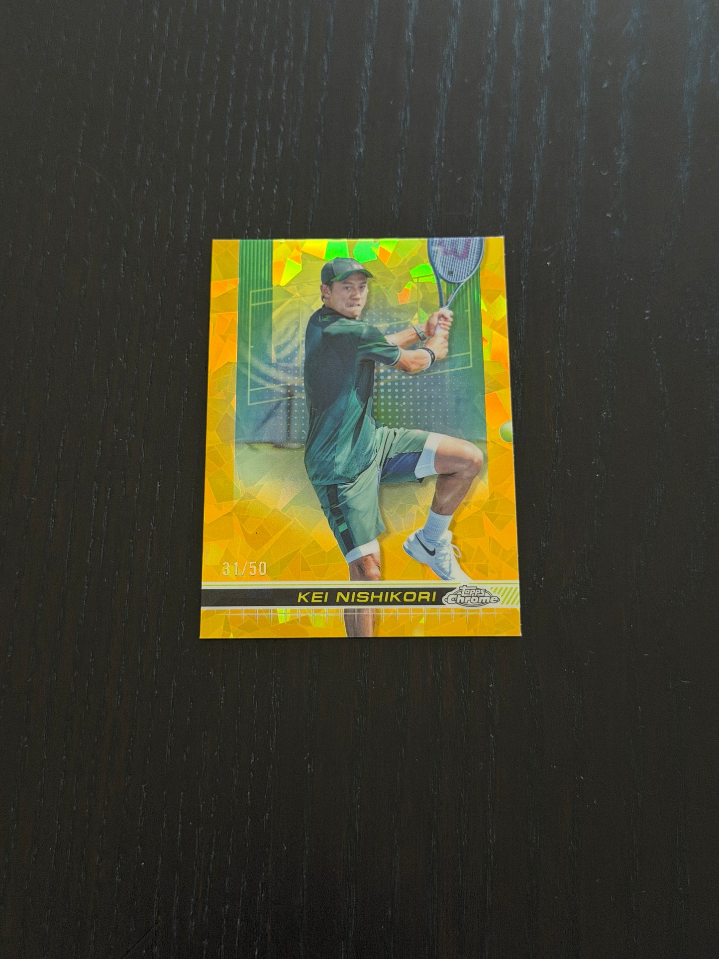 2024 Topps Chrome Sapphire Kei Nishikori — Gold Refractor /50