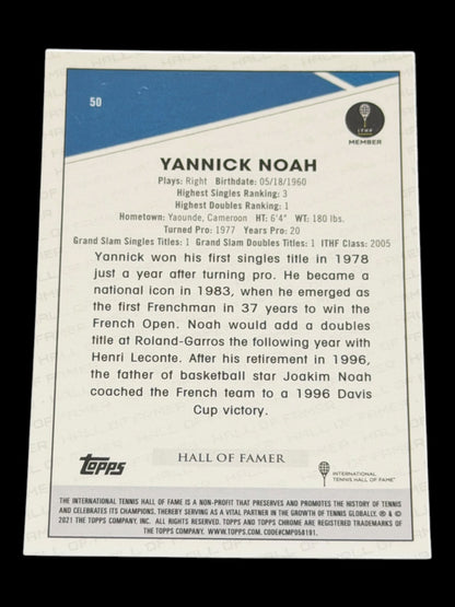 2021 Topps Chrome Sapphire Yannick Noah