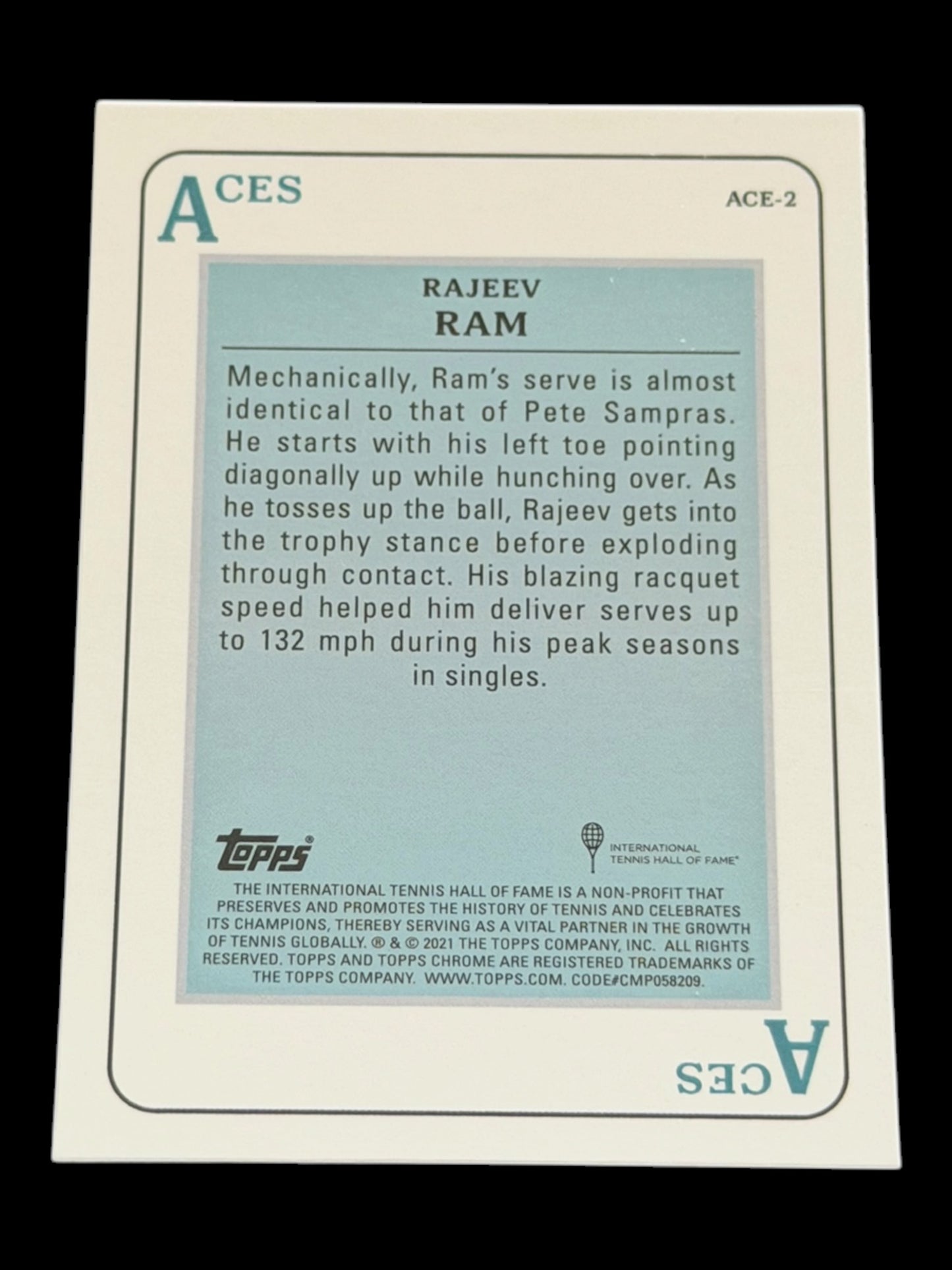 2021 Topps Chrome Sapphire Rajeev Ram — Aces