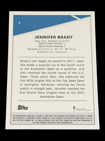 2021 Topps Chrome Jennifer Brady — White Mini Diamond Refractor