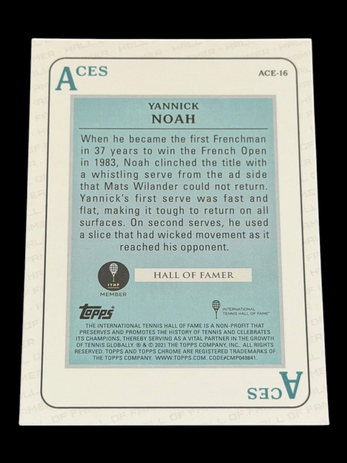 2021 Topps Chrome Yannick Noah — Aces