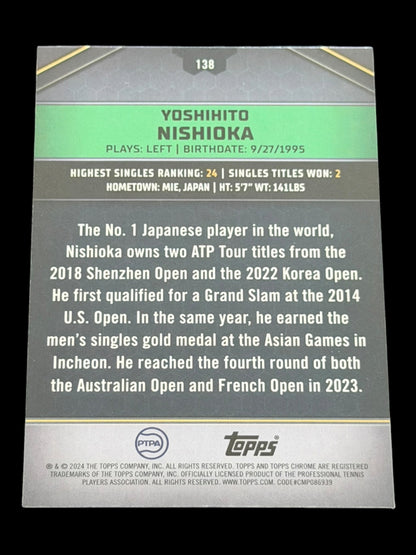 2024 Topps Graphite Yoshihito Nishioka — Aqua Refractor /199