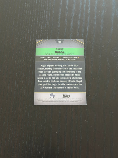 2024 Topps Graphite Sumit Nagal — Aqua Refractor /199