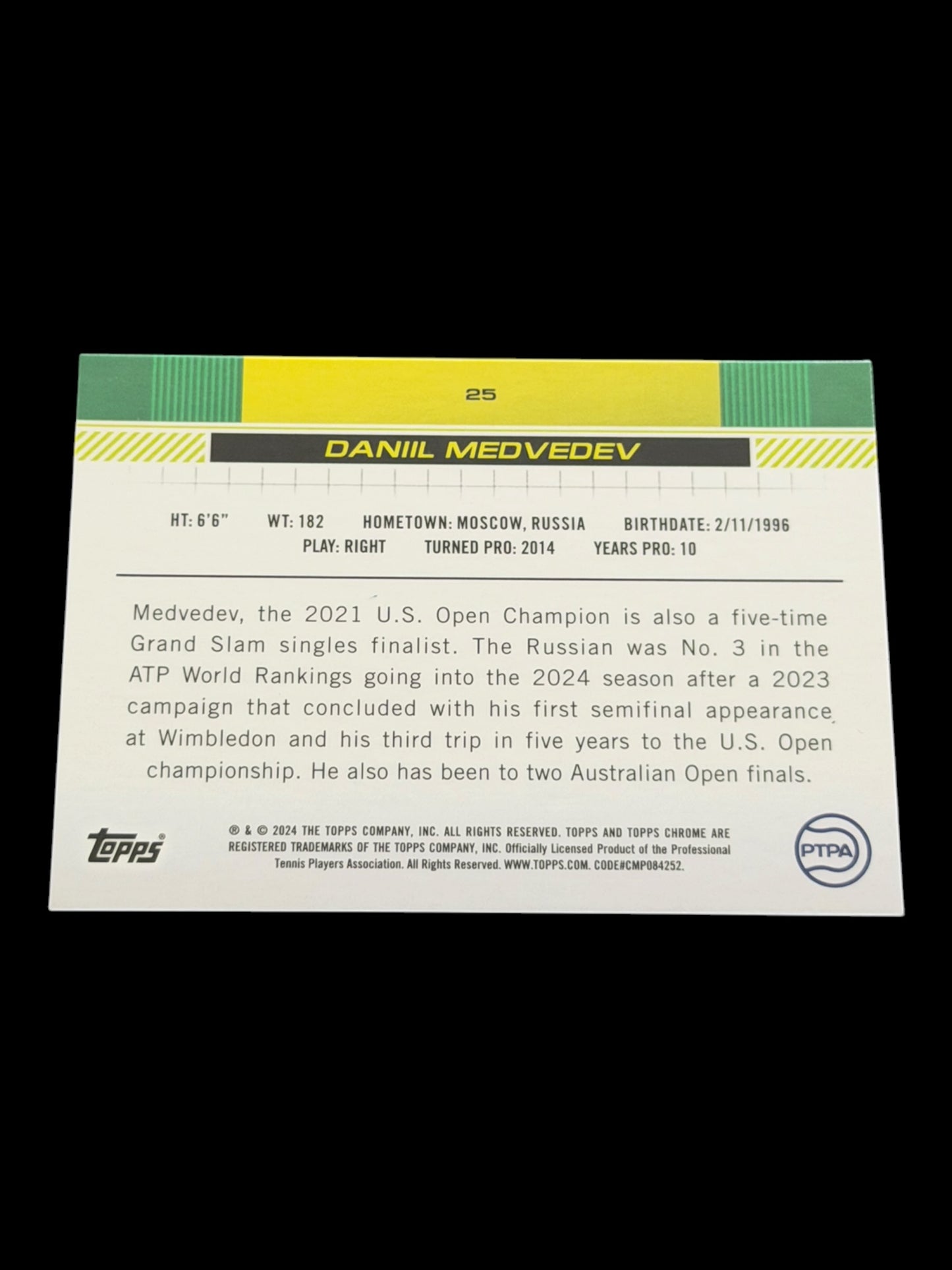2024 Topps Chrome Sapphire Daniil Medvedev