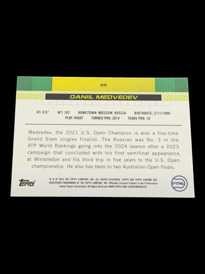 2024 Topps Chrome Sapphire Daniil Medvedev