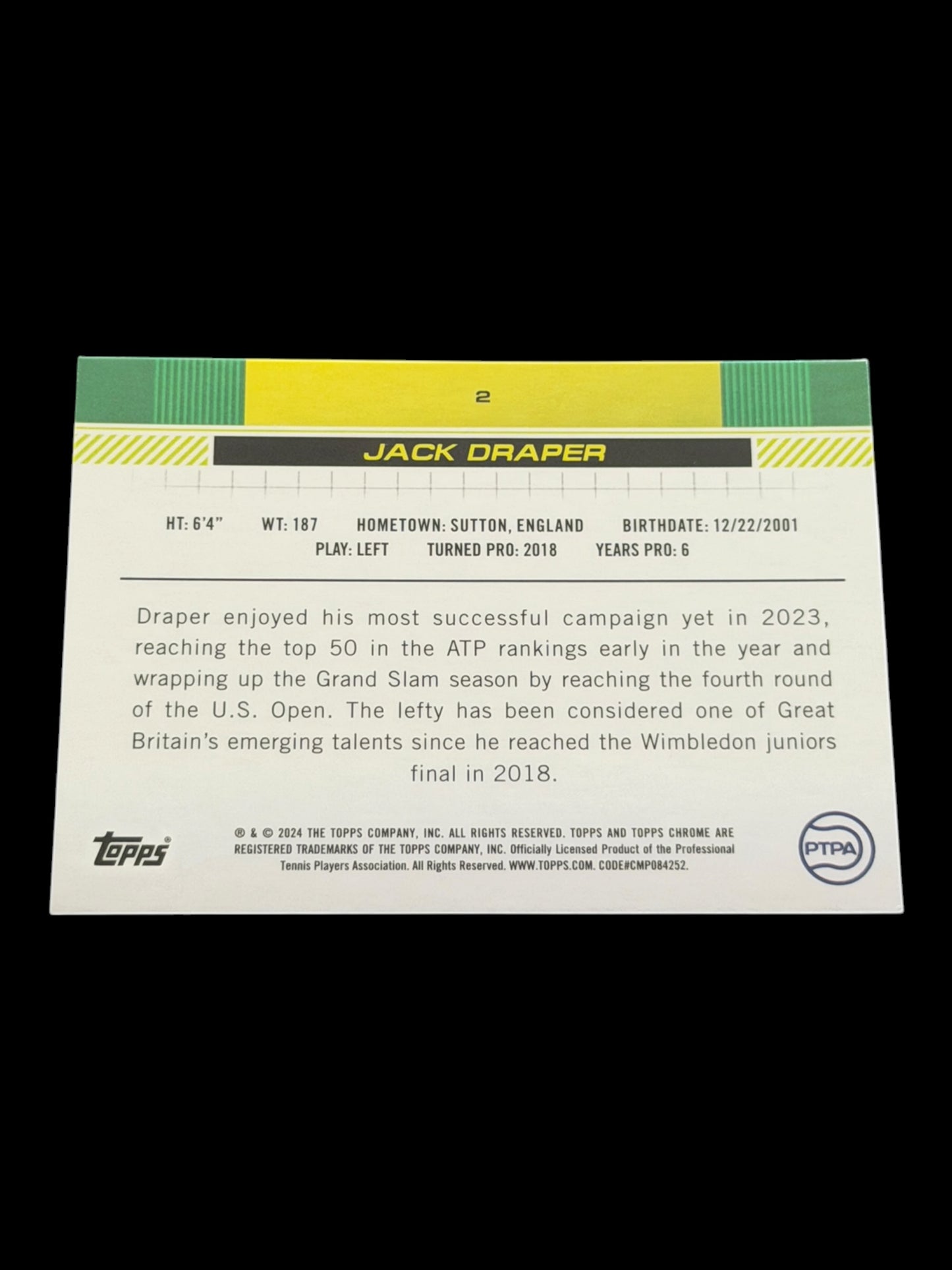 2024 Topps Chrome Sapphire Jack Draper