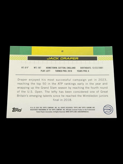 2024 Topps Chrome Sapphire Jack Draper