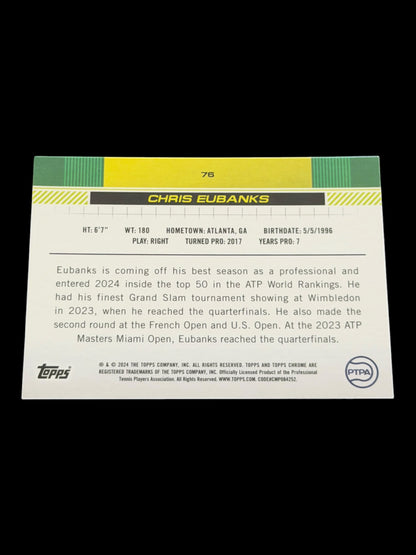 2024 Topps Chrome Sapphire Chris Eubanks — Green /125