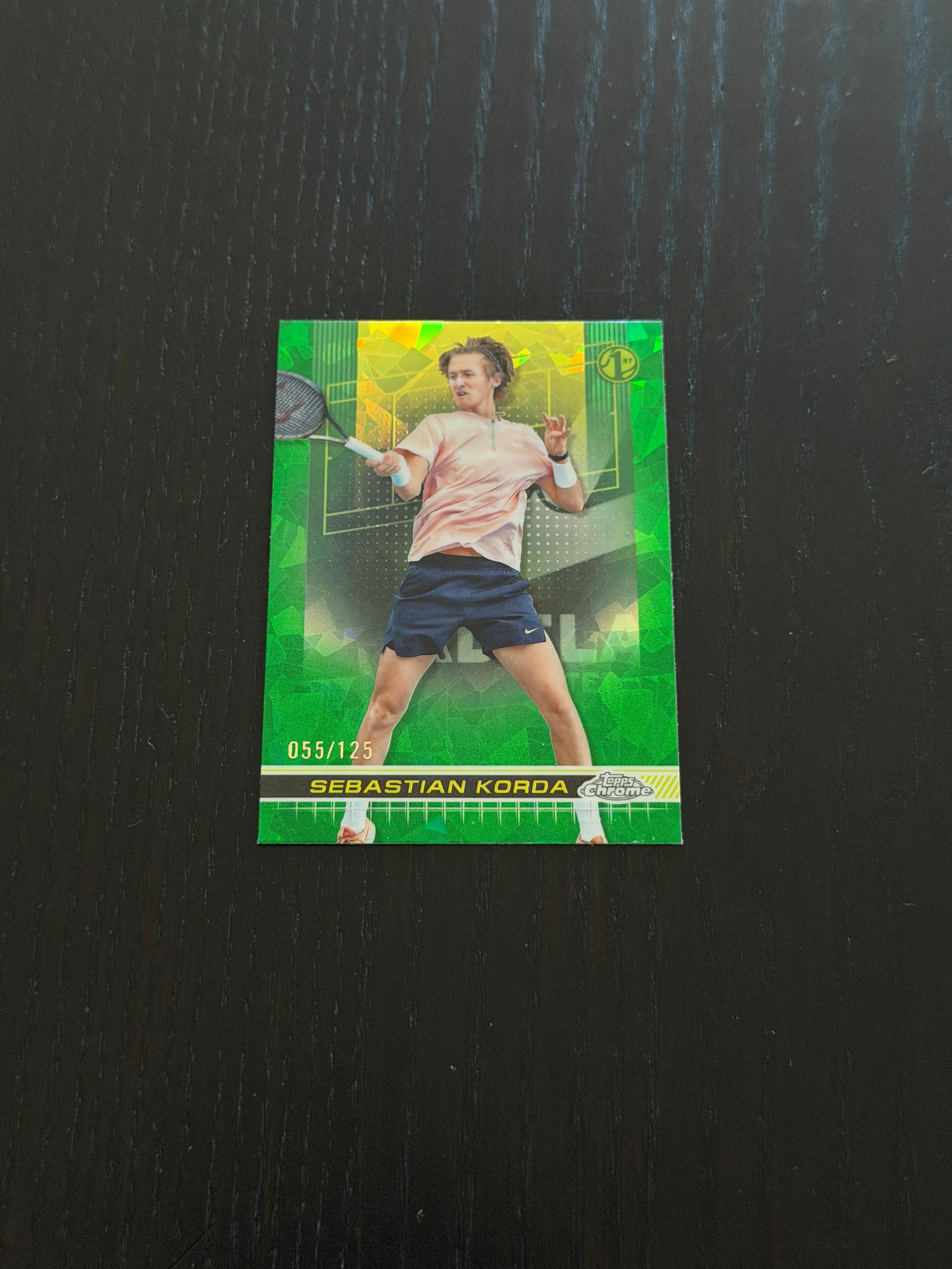 2024 Topps Chrome Sapphire Sebastian Korda — Green /125 – Tennis