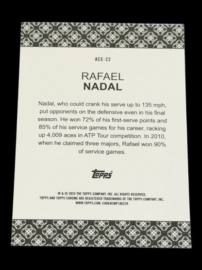 2025 Topps Chrome Rafael Nadal — Aces