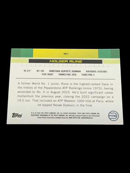 2024 Topps Chrome Sapphire Holger Rune — Gold Refractor /50