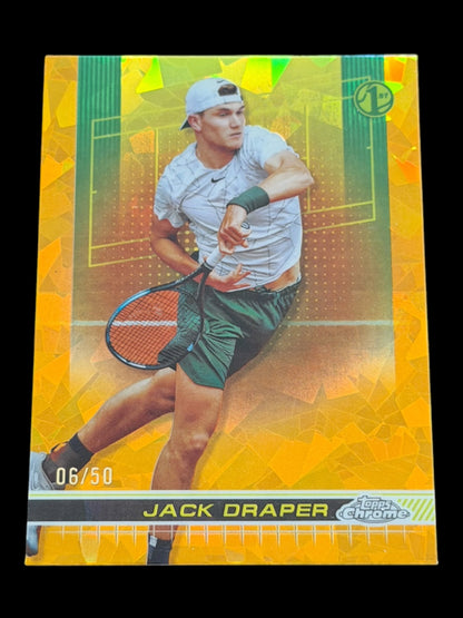 2024 Topps Chrome Sapphire Jack Draper — Gold Refractor /50