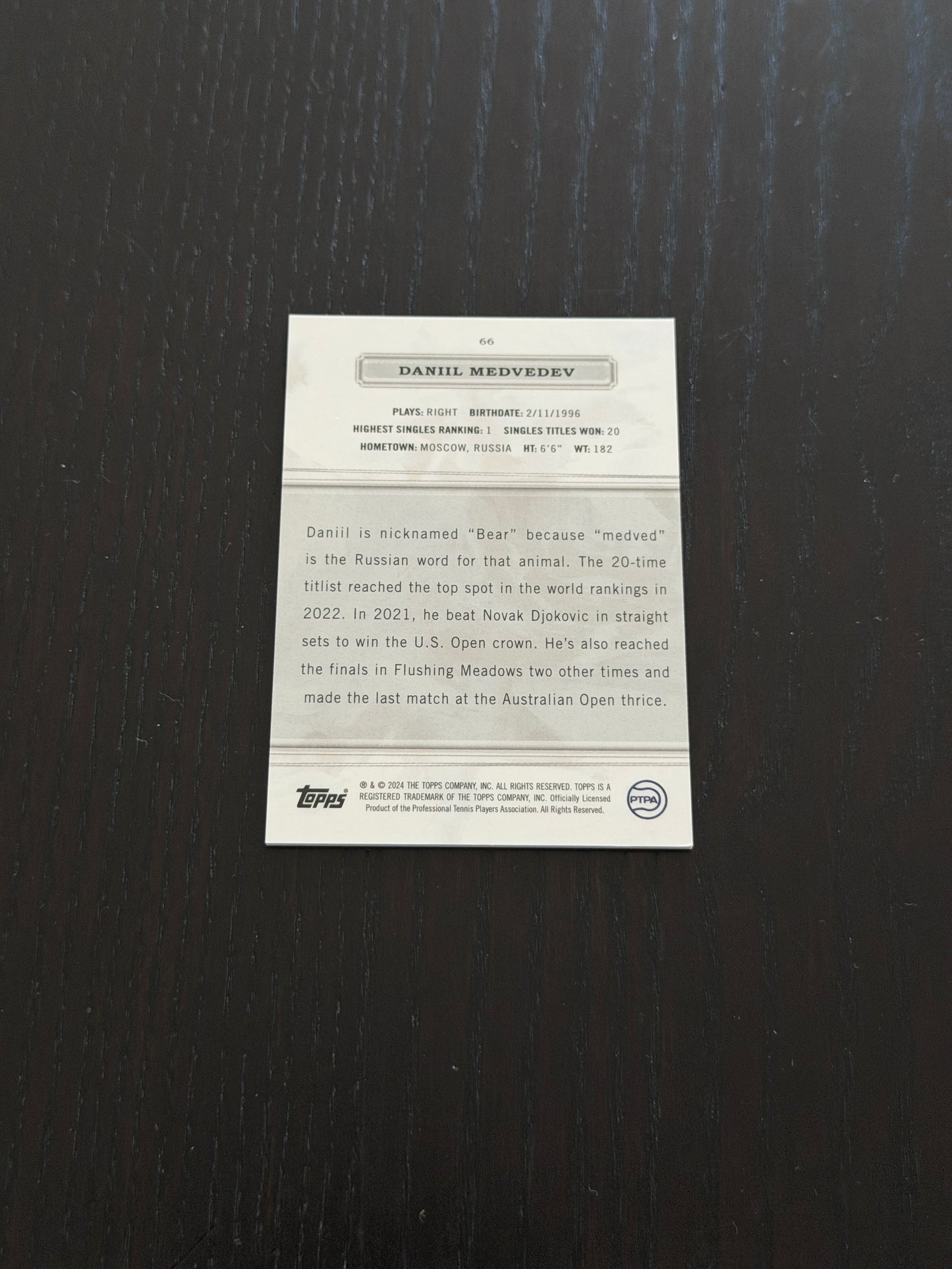 2024 Topps Royalty Daniil Medvedev /99