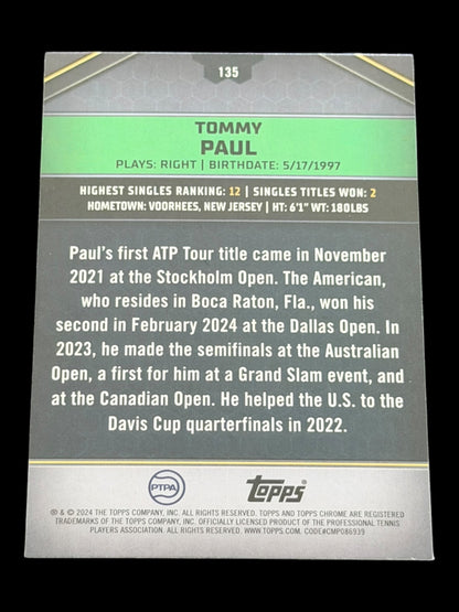 2024 Topps Graphite Tommy Paul — Aqua Refractor /199