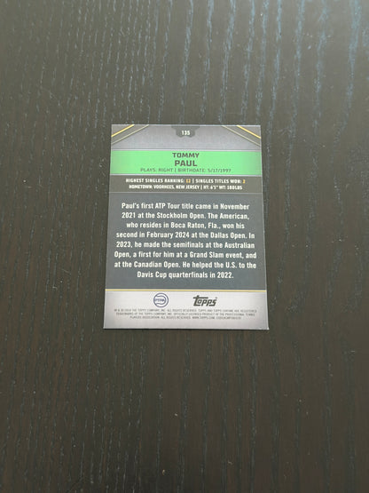 2024 Topps Graphite Tommy Paul — Aqua Refractor /199