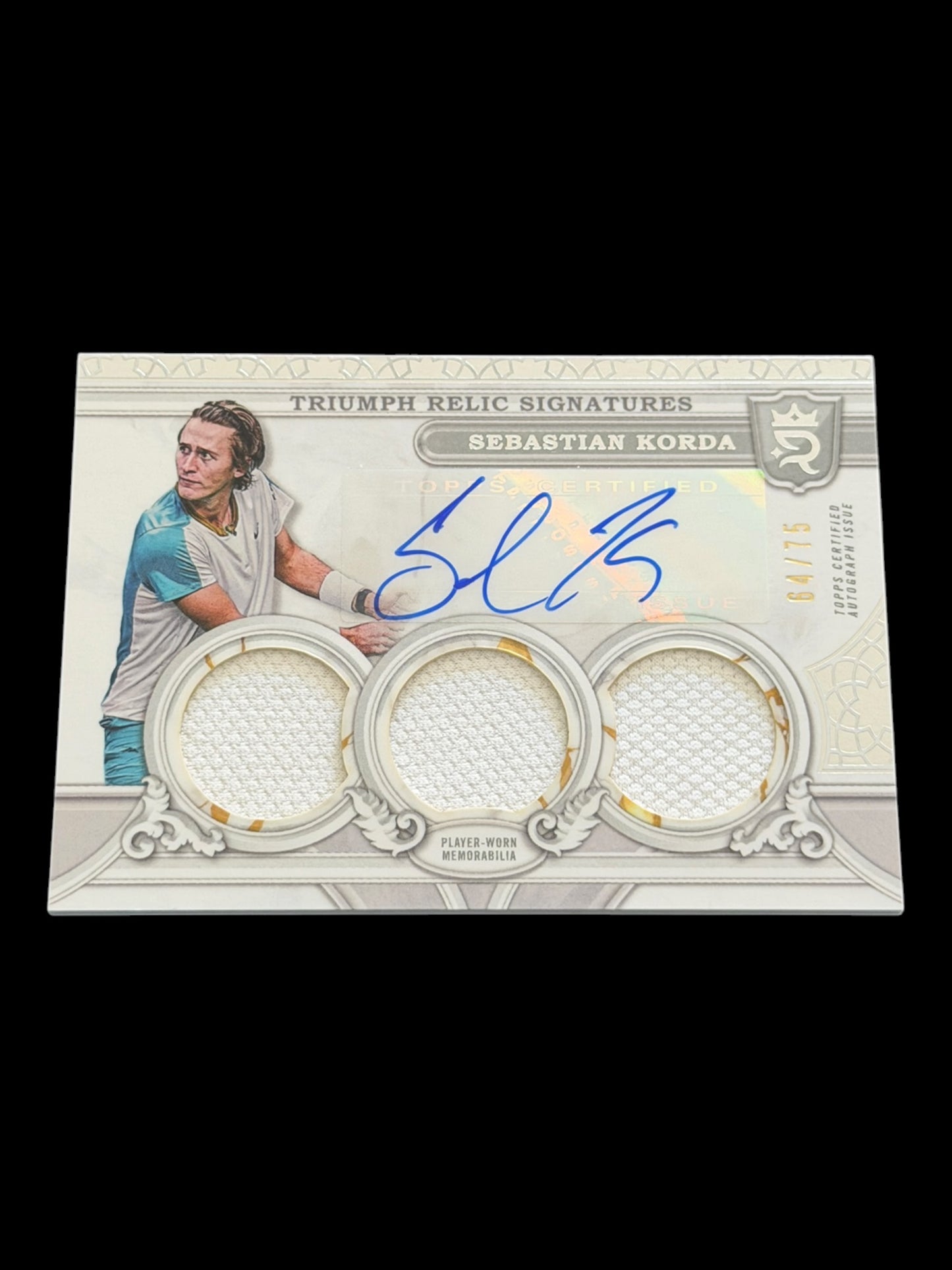 2024 Topps Royalty Sebastian Korda — Regalia Relics Signatures /75