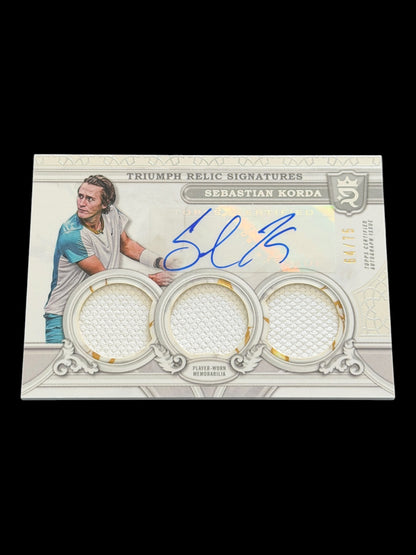 2024 Topps Royalty Sebastian Korda — Regalia Relics Signatures /75