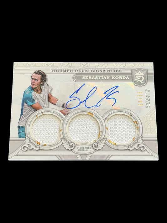 2024 Topps Royalty Sebastian Korda — Regalia Relics Signatures /75