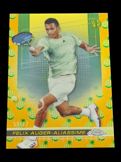 2024 Topps Chrome Felix Auger-Aliassime — Pineapple Refractor /77