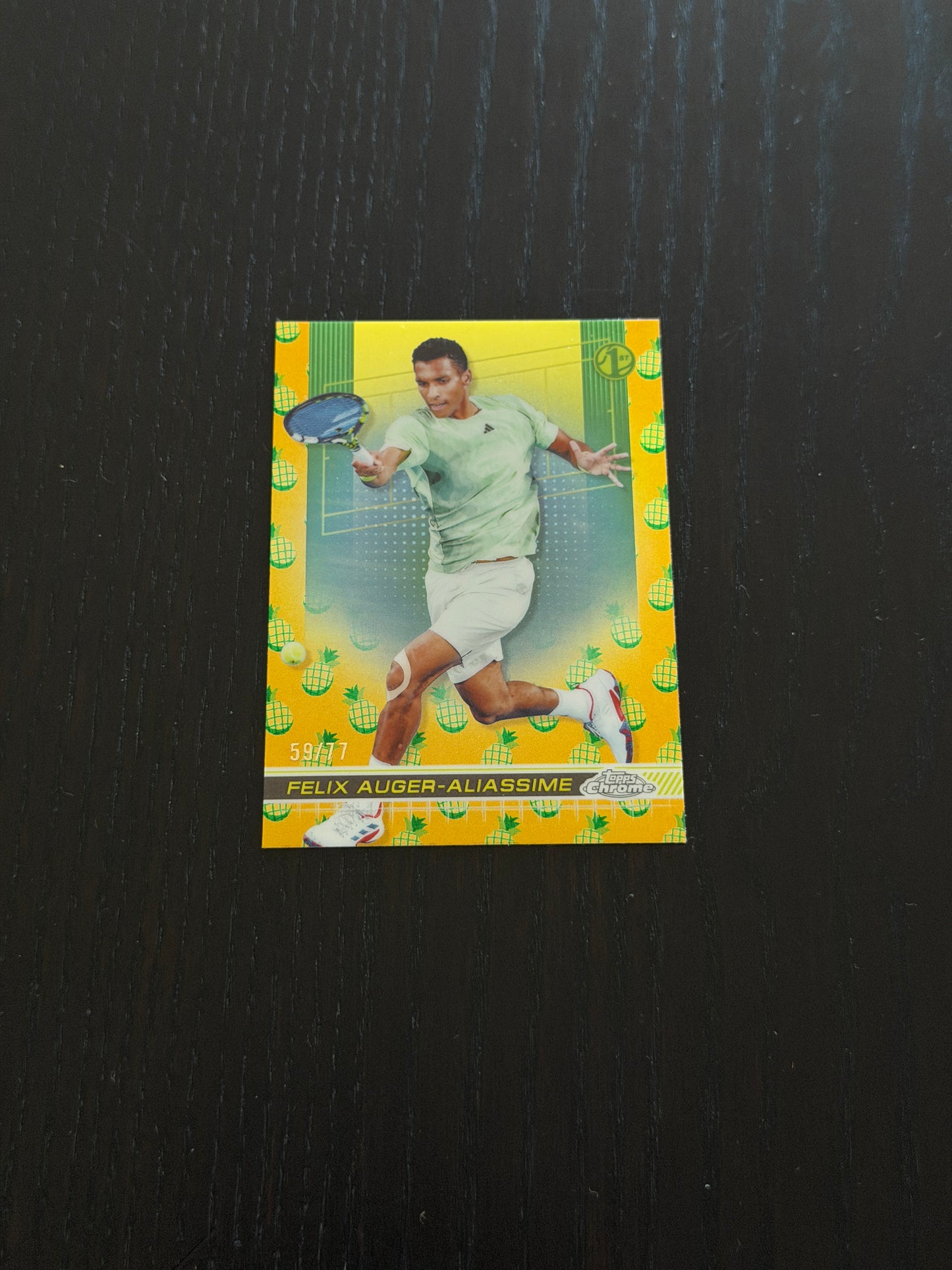 2024 Topps Chrome Felix Auger-Aliassime — Pineapple Refractor /77