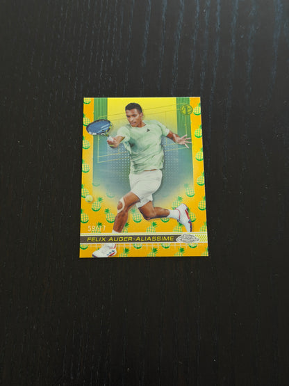 2024 Topps Chrome Felix Auger-Aliassime — Pineapple Refractor /77