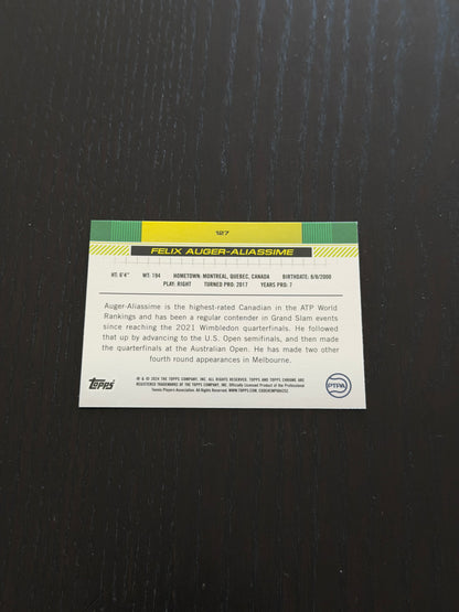 2024 Topps Chrome Felix Auger-Aliassime — Pineapple Refractor /77