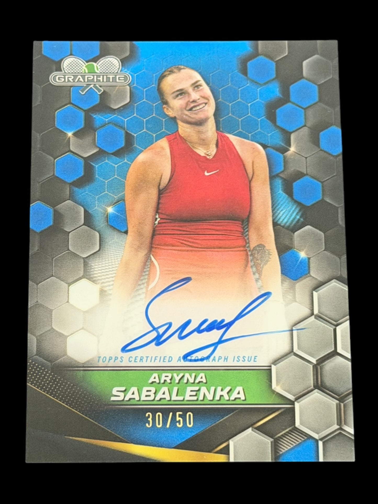 2024 Topps Graphite Aryna Sabalenka — Blue Auto /50