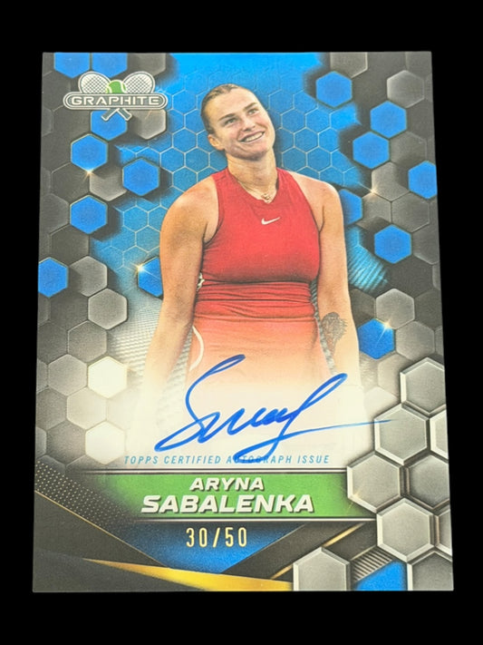 2024 Topps Graphite Aryna Sabalenka — Blue Auto /50