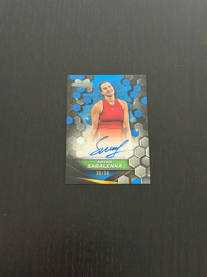 2024 Topps Graphite Aryna Sabalenka — Blue Auto /50