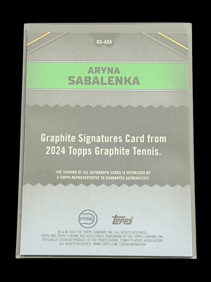 2024 Topps Graphite Aryna Sabalenka — Blue Auto /50