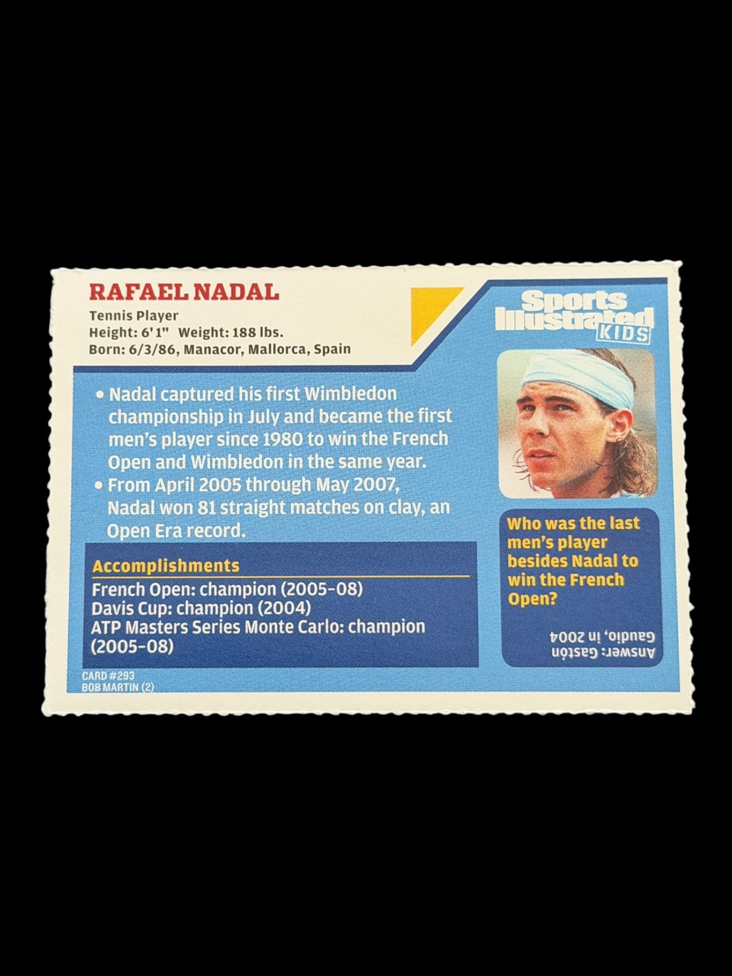2008 Sports Illustrated for Kids Rafael Nadal