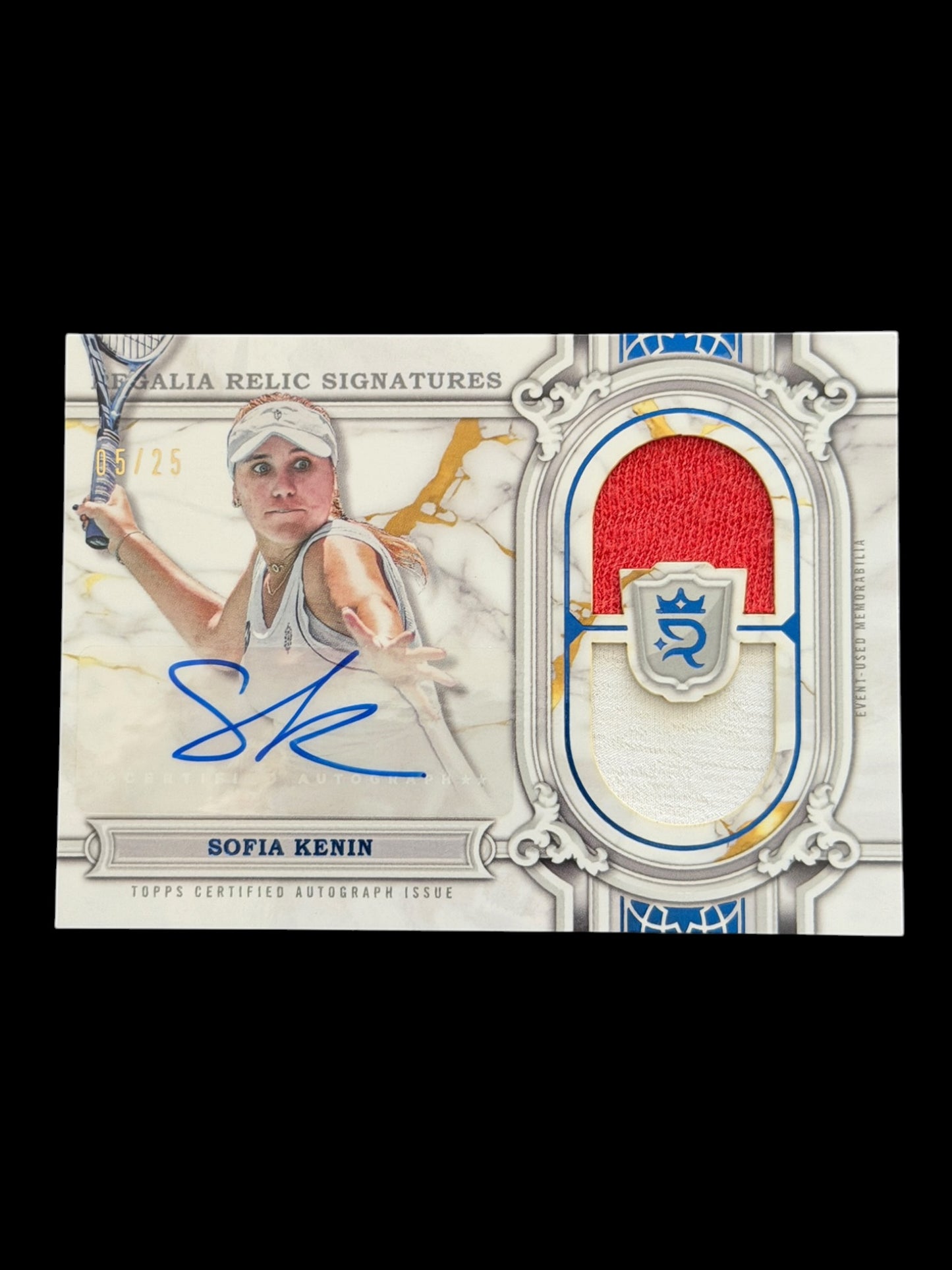 2024 Topps Royalty Sofia Kenin — Blue Regalia Relics Signatures /25