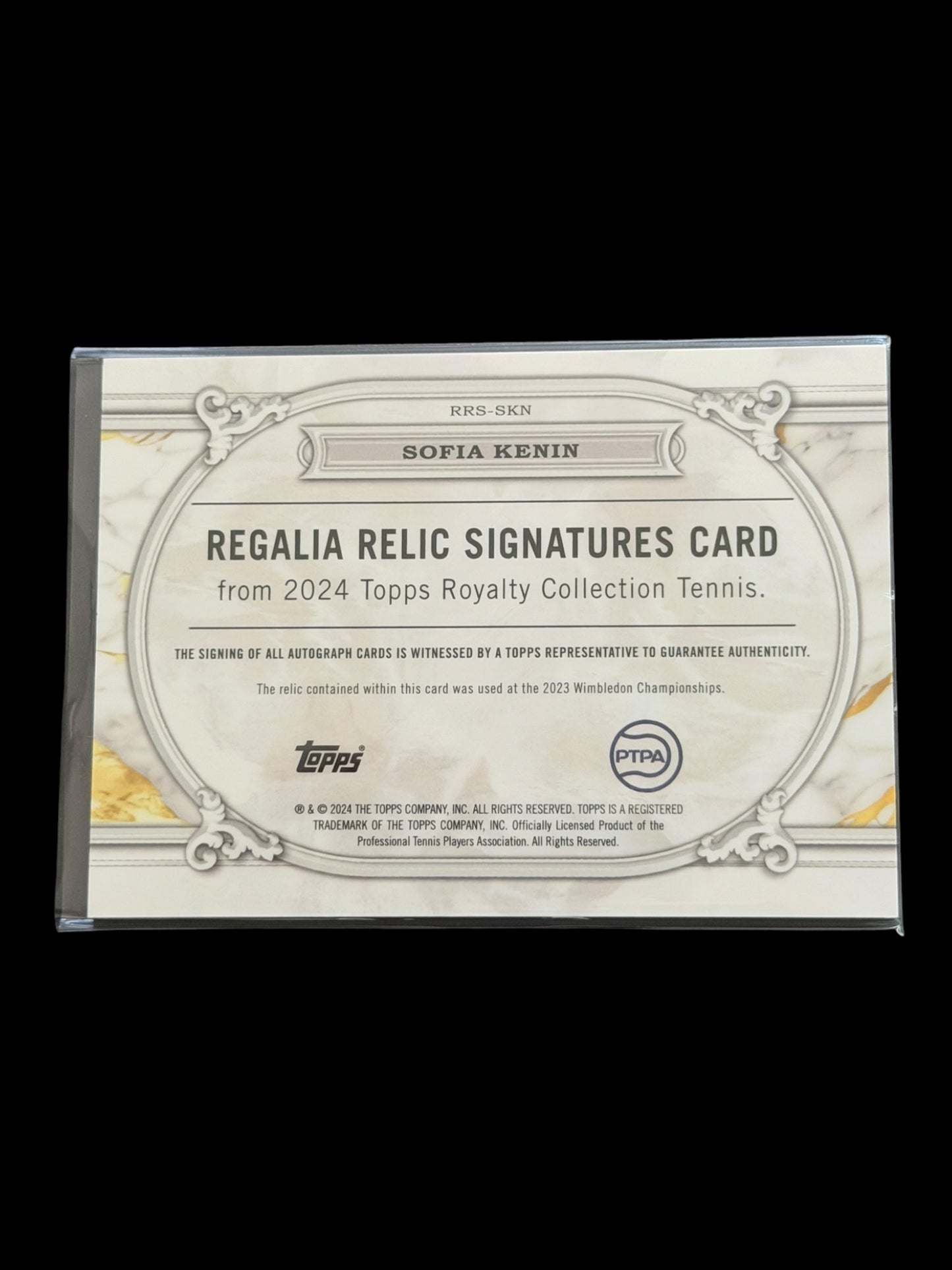 2024 Topps Royalty Sofia Kenin — Blue Regalia Relics Signatures /25