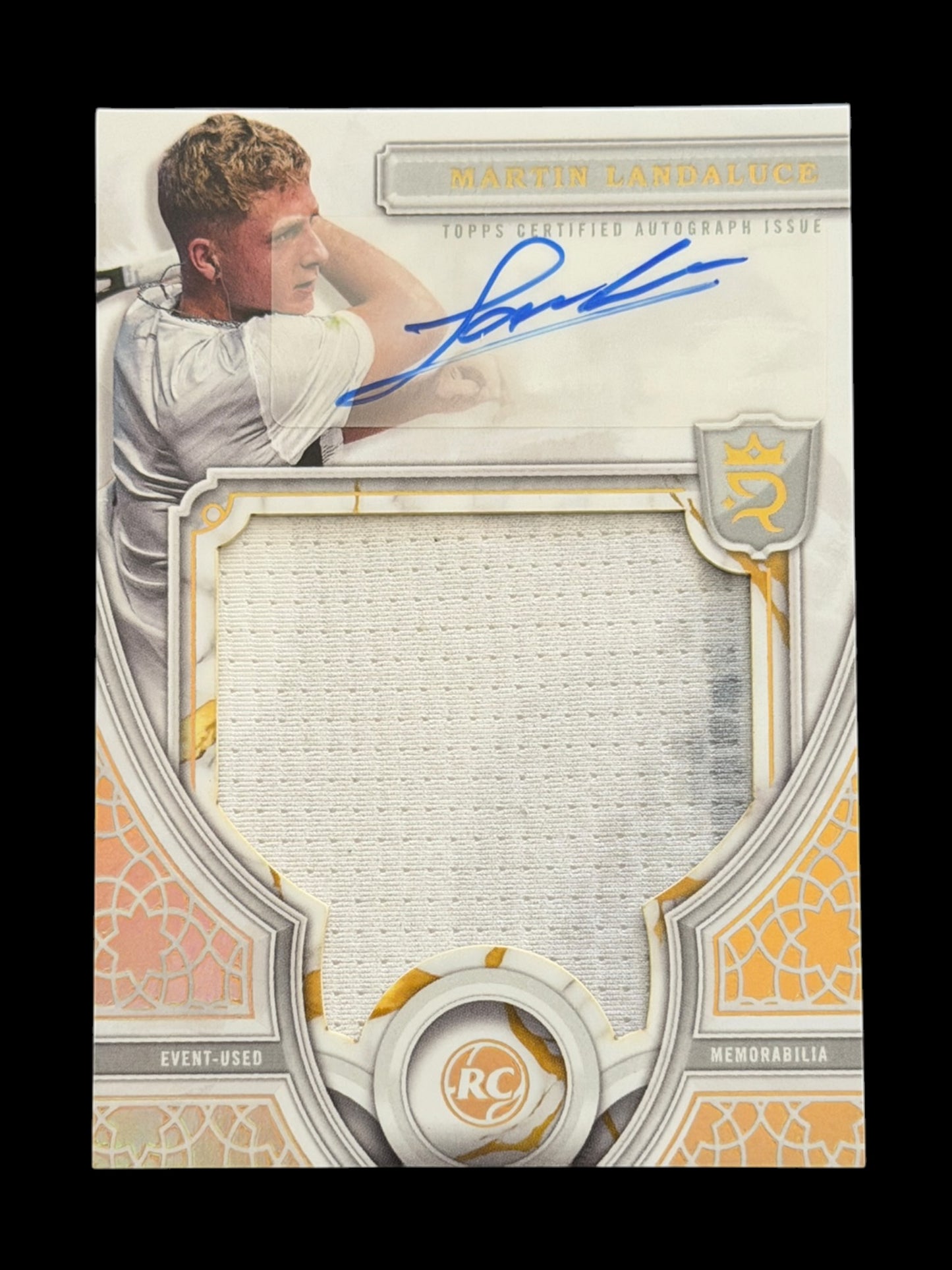 2024 Topps Royalty Martin Landaluce — Gold Rookie Relic Auto /10