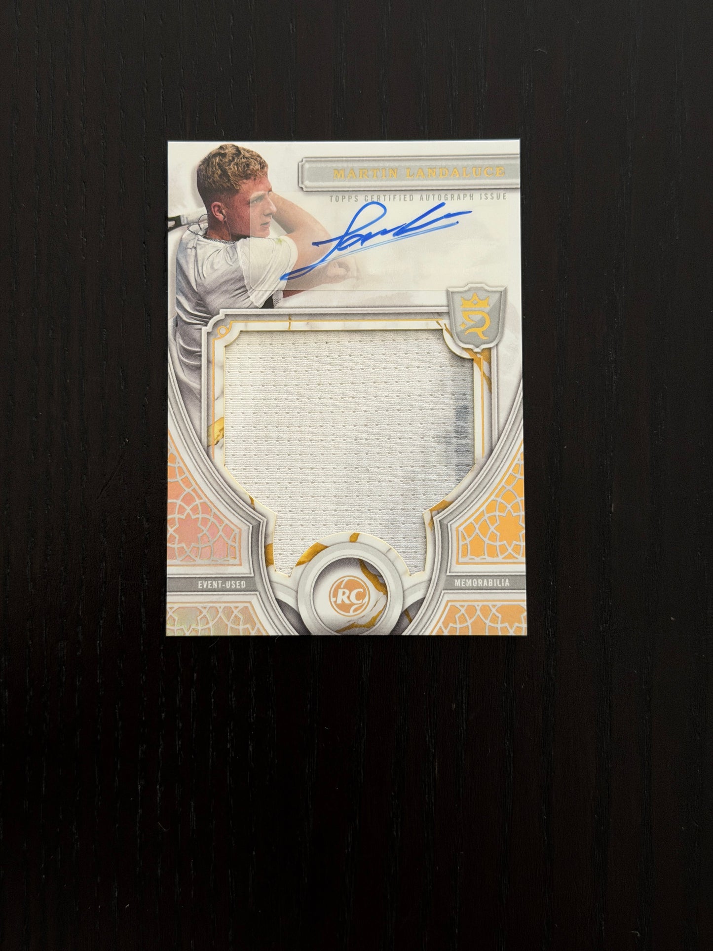 2024 Topps Royalty Martin Landaluce — Gold Rookie Relic Auto /10