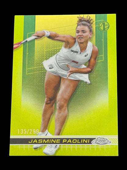 2024 Topps Chrome Jasmine Paolini — Lime Green Refractor /299