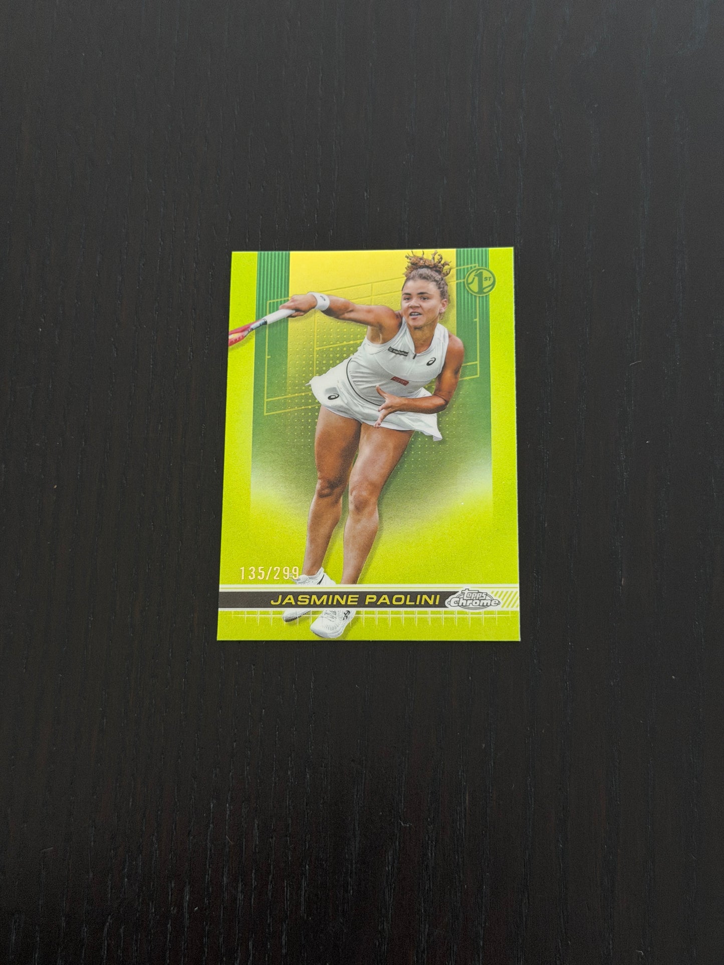 2024 Topps Chrome Jasmine Paolini — Lime Green Refractor /299