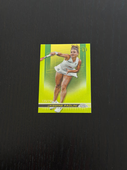 2024 Topps Chrome Jasmine Paolini — Lime Green Refractor /299