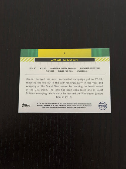 2024 Topps Chrome Jack Draper — Aqua Refractor /399